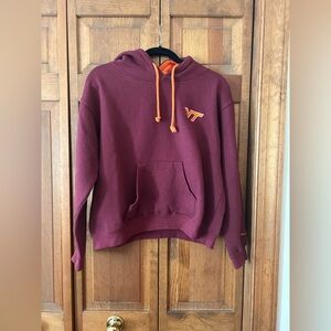 Collegiate Team Youth Large Sporty Preppy Red Orange Virginia Tech Hokies Hoodie